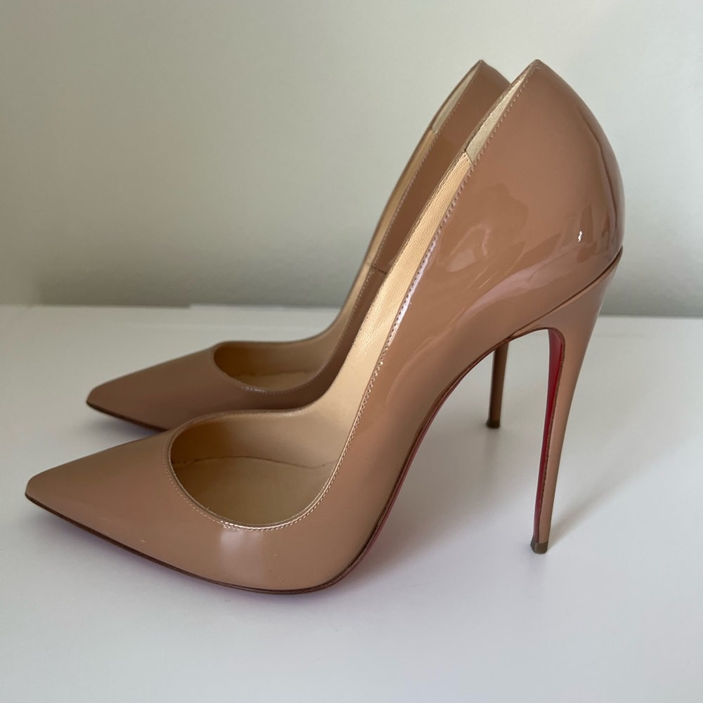 Christian Louboutin So Kate 120 patent Nude 38.5 - Picture 3 of 12